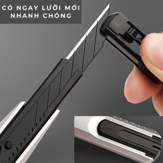 DAO RỌC GIẤY MINI CAO CẤP SƠN TĨNH ĐIỆN ĐEN TOÀN THÂN – COMBO 2 CÁI, CHẮC TAY, CẮT NGỌT