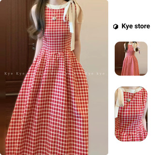 Đầm thiết kế KYE Dami dress kẻ caro dáng dài