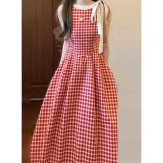 Đầm thiết kế KYE Dami dress kẻ caro dáng dài