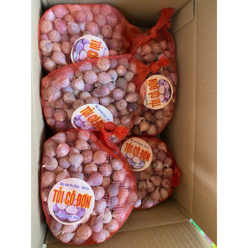 (Hoả Tốc HN) 1kg Tỏi Cô Đơn 1 nhân 1 nhánh ( kèm túi lưới)