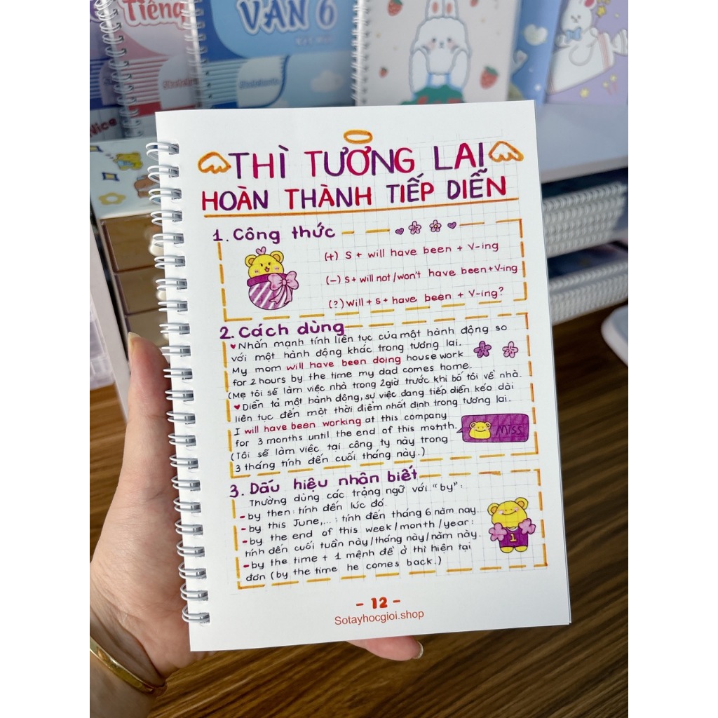 Sổ tay tổng hợp ngữ pháp Tiếng Anh sketchnote English hệ thống kiến thức ngữ pháp từ L3-L12