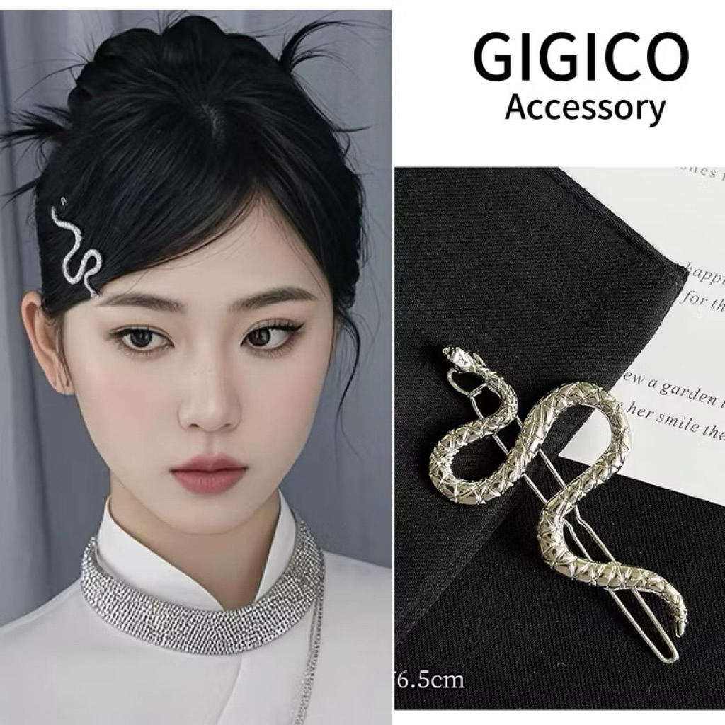 set kẹp Jennie đính đá K001 Kẹp Rắn Hổ Mang