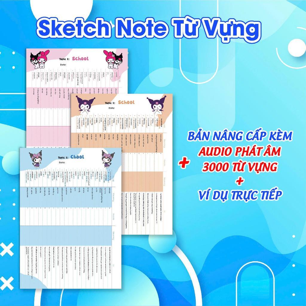 Set 150 tờ TAKENOTE 3000 từ vựng Tiếng Anh theo chủ đề thông dụng nhất (3 bộ - 30 chủ đề)