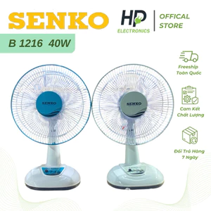 Quạt bàn SENKO B1216, đường kính 29cm, cao 54cm, công suất 40W bảo hành 12 tháng