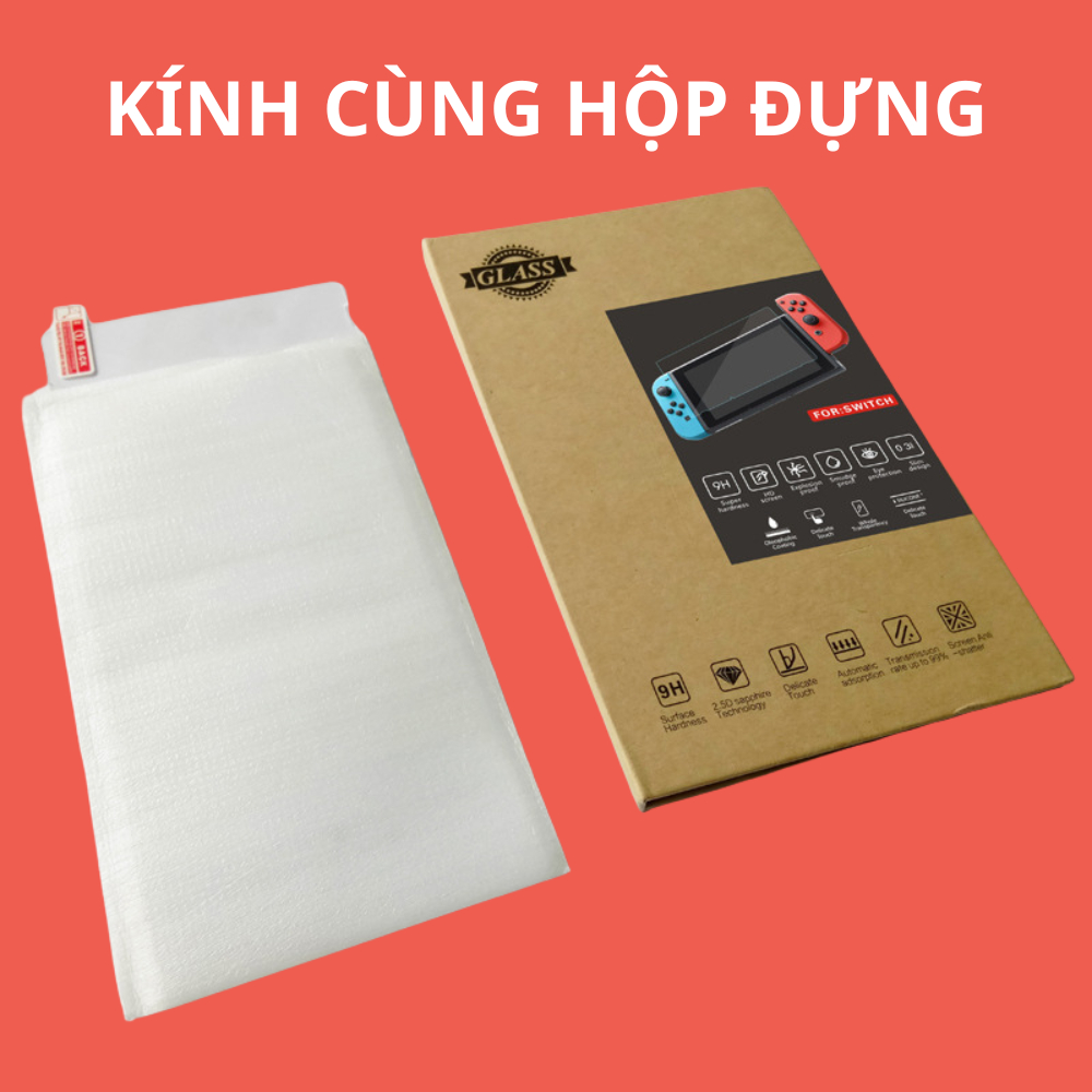Cường Lực Nintendo Switch V1, V2 OLED Lite - Tiêu Chuẩn 9H - Chống Trầy Xước, Va Đập