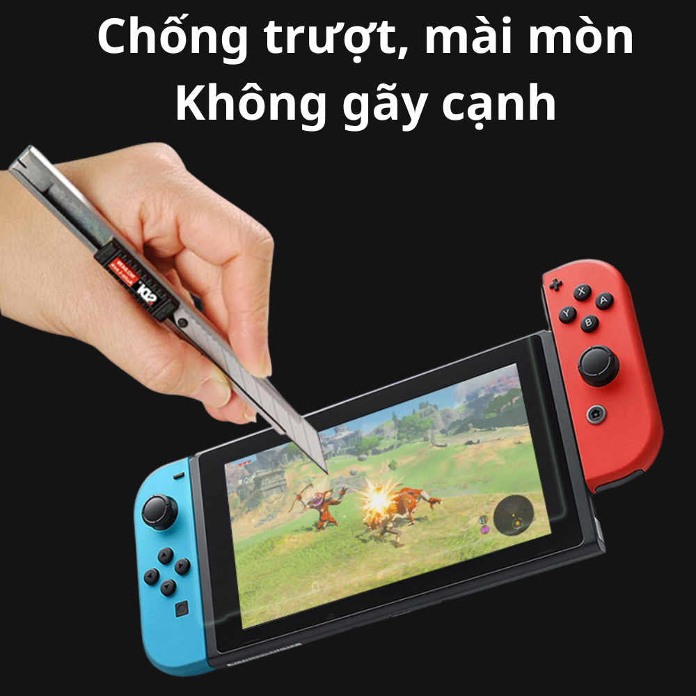 Cường Lực Nintendo Switch V1, V2 OLED Lite - Tiêu Chuẩn 9H - Chống Trầy Xước, Va Đập