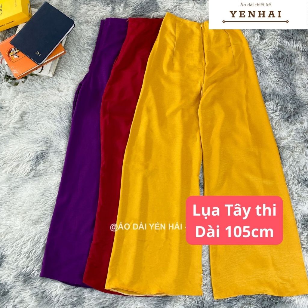 Quần dài mặc kèm áo dài truyền thống chất lụa tây thi co giãn