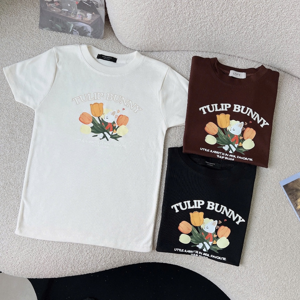 [ Video thực tế sp ] Áo baby tee MCA In hình Tulip Bunny A.51014