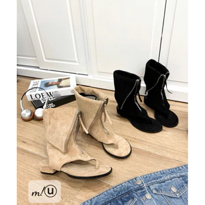 👢🩴👢Boot xỏ ngón kéo khoá