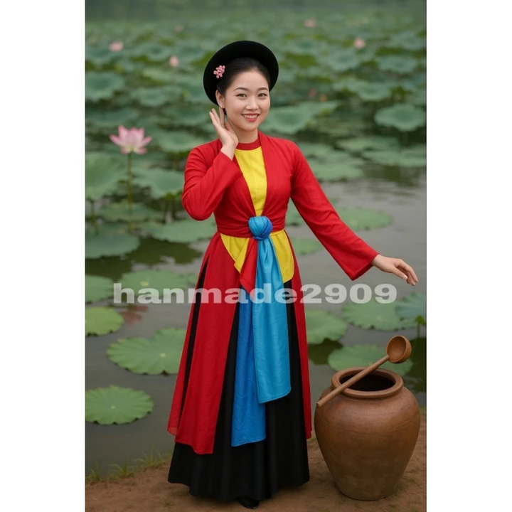 Trang Phục Áo Tứ Thân Truyền Thống Chụp Sen