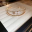 Vòng Tay Tình Yêu Nơ Zircon Mạ Vàng 18k, Thiết Kế Miệng Đôi, Phong Cách Hàn Quốc VT24