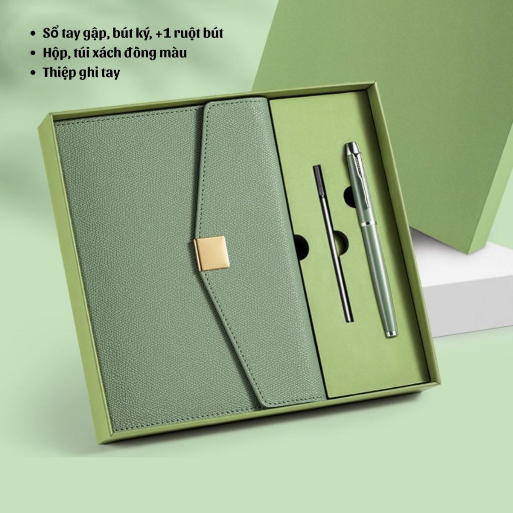 Box quà sổ tay bìa gập, bút ký, hộp, túi - Quà tặng tri ân, thầy cô, bạn bè