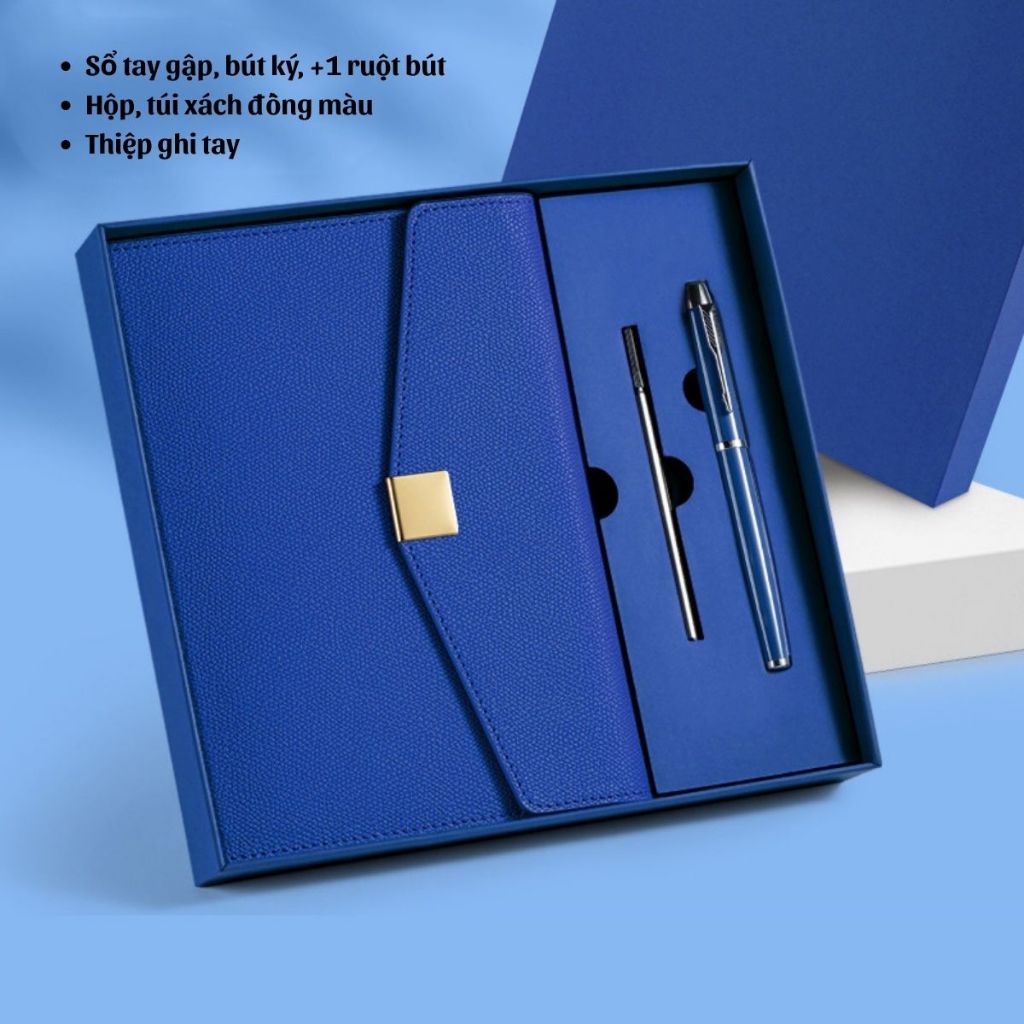 Box quà sổ tay bìa gập, bút ký, hộp, túi - Quà tặng tri ân, thầy cô, bạn bè