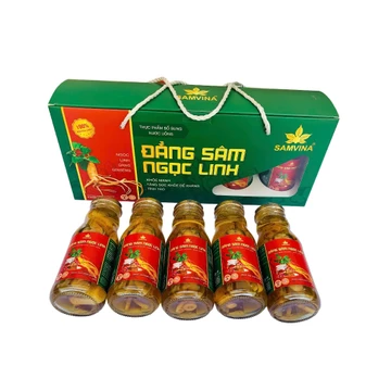 Nước Uống Đẳng Sâm Ngọc Linh Sâm Vina hộp 5 lọ Hương Vị Thiên Nhiên