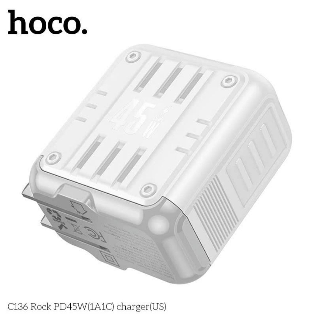 Củ sạc nhanh hoco C136 45w ,2 cổng sạc nhanh.