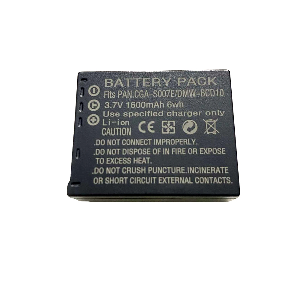 2x CGA-S007 CGR-S007 DMW-BCD10 batteria 900mAh per Panasonic