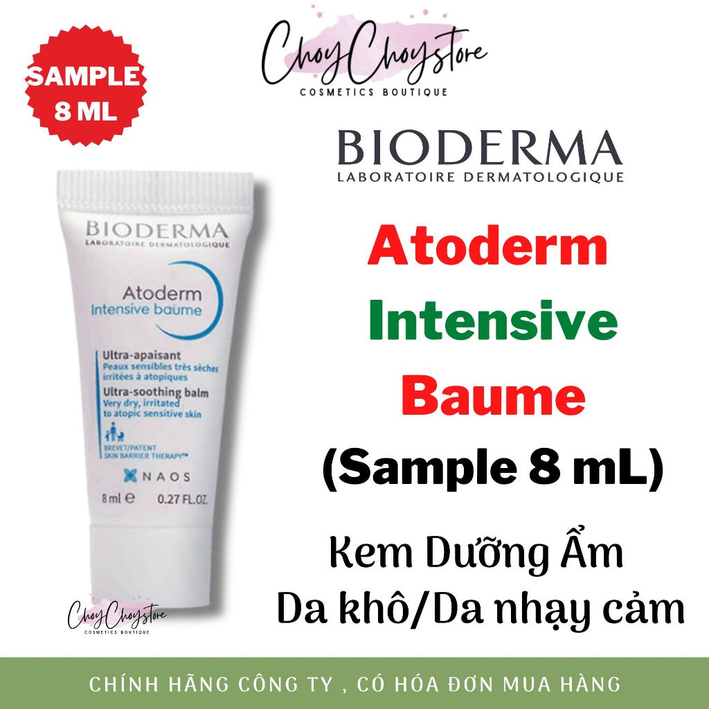 (Mini Size 8mL) Kem Dưỡng Ẩm Bioderma Atoderm Baume 8mL (Sample ...