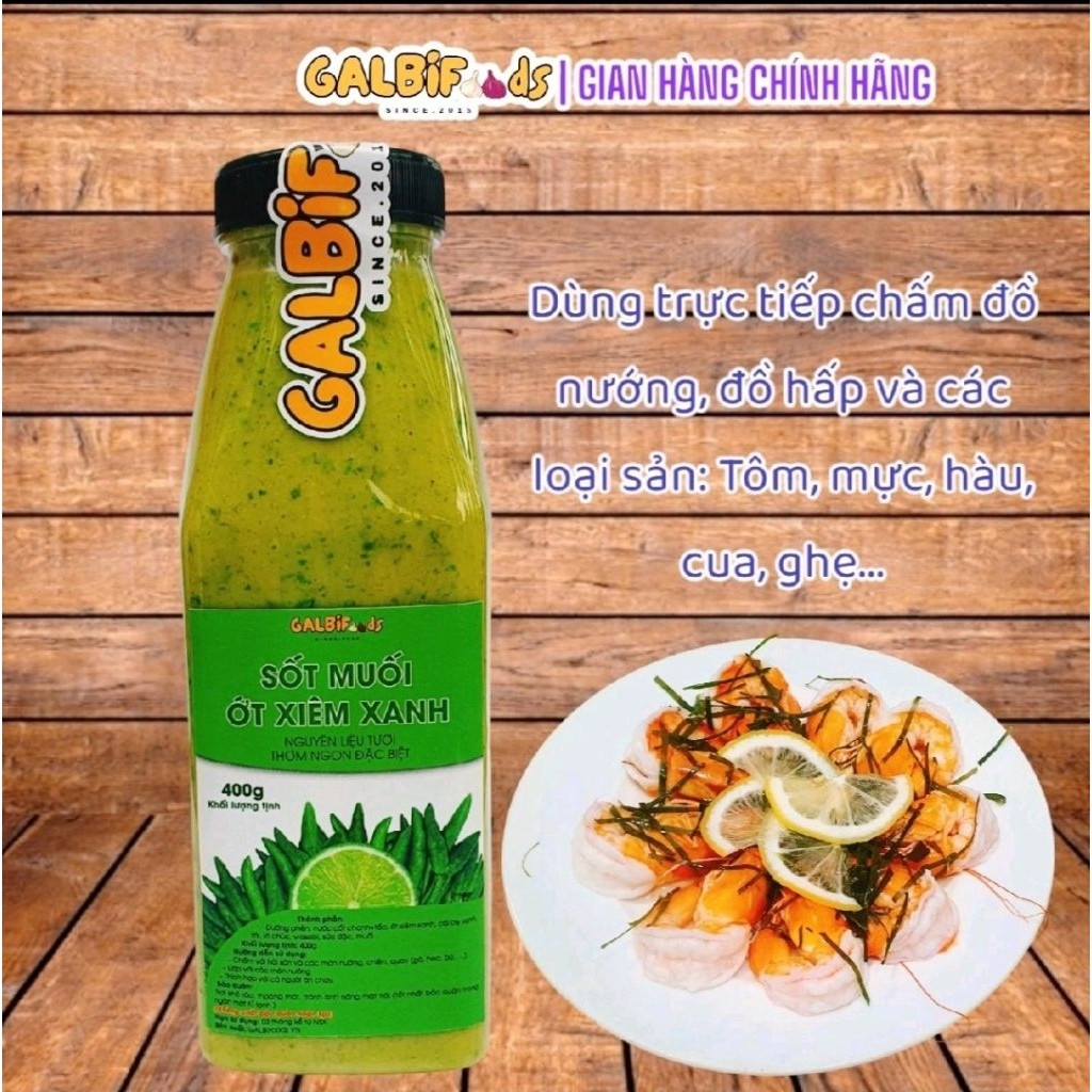 MUỐI ỚT XIÊM XANH CHAI 400G, DÙNG CHẤM THỊT NƯỚNG, GÀ NƯỚNG VÀ HẢI SẢN. nước sốt gia vị chua cay