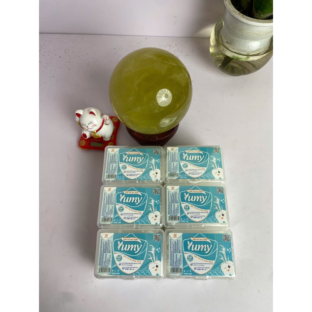 Một Lốc Tăm Chỉ Nha Khoa Cao Cấp YUMY, an toàn sức khoẻ, giúp vệ sinh răng miệng, 12 hộp x 50 chiếc