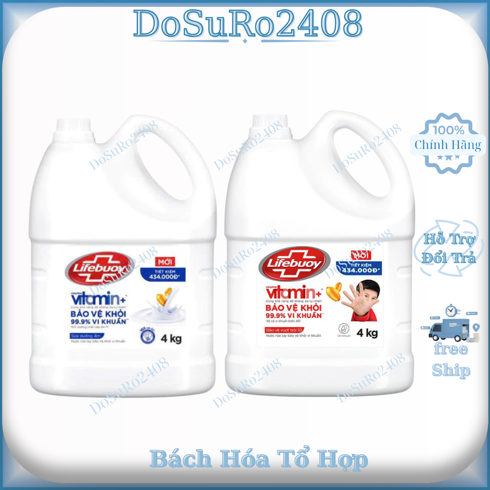Nước Rửa Tay Lifebuoy Bảo Vệ Vượt Trội Can 4kg