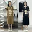 Đầm nữ Váy polo dáng dài form rộng họa tiết chú mèo phối cổ viền cộc tay đen nâu ngắn tay chất thun cotton xinh T1281G