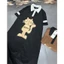 Đầm nữ Váy polo dáng dài form rộng họa tiết chú mèo phối cổ viền cộc tay đen nâu ngắn tay chất thun cotton xinh T1281G