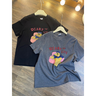 Áo phông cotton MCQM hình con chó butch form vừa