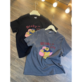 Áo phông cotton MCQM hình con chó butch form vừa