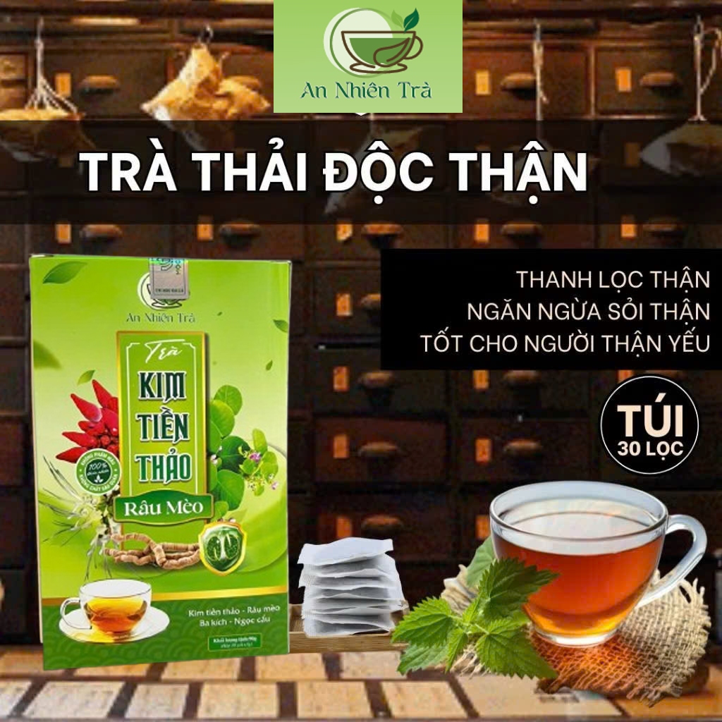 Trà Bổ Thận Kim Tiền Thảo Râu Mèo Thiên Mộc Hỗ Trợ Giải Độc, Thanh Nhiệt - 30 Túi Lọc Tiện Lợi 4