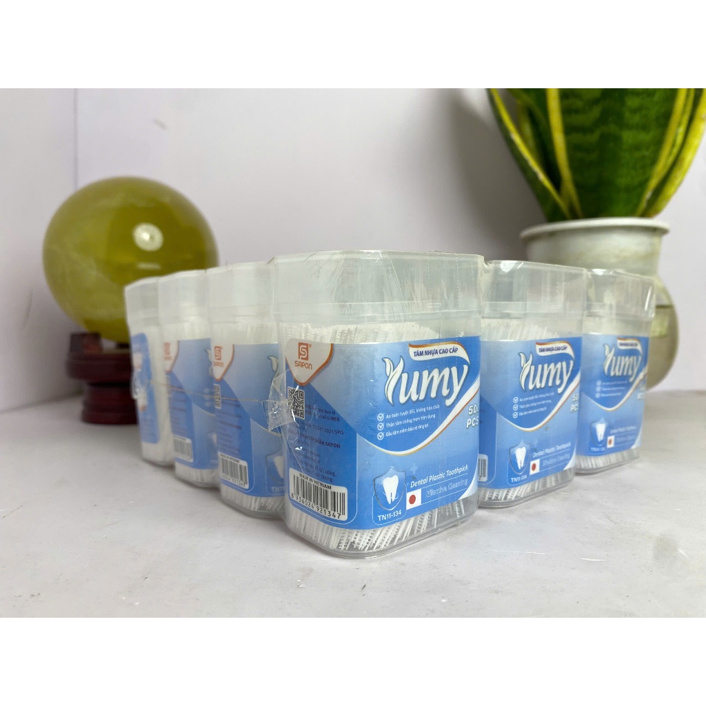 Một Lố Tăm Xỉa Răng Cao Cấp YUMY, Làm Sạch Răng Miệng, Lấy Thức Ăn Thừa Dễ Dàng, 12 hx 500c (6000c)