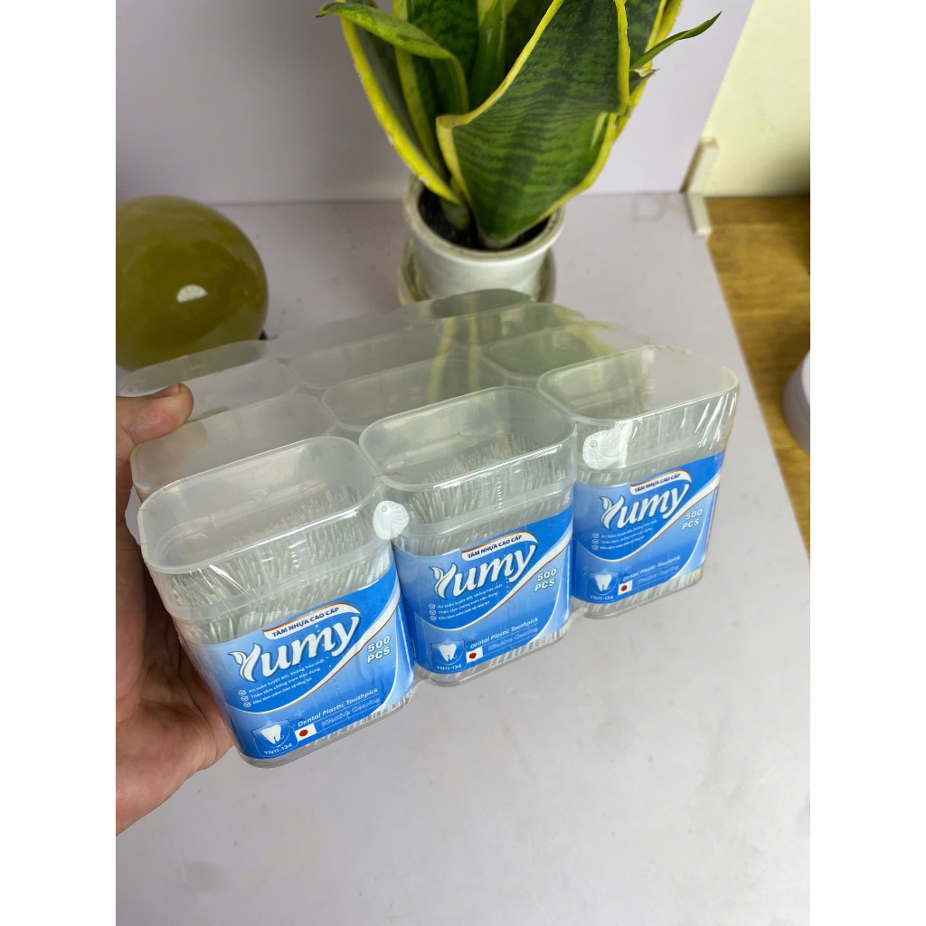 Một Lố Tăm Xỉa Răng Cao Cấp YUMY, Làm Sạch Răng Miệng, Lấy Thức Ăn Thừa Dễ Dàng, 12 hx 500c (6000c)
