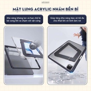 [2026] Bao da iPad Kèm Bàn Phím Smart Keyboard V2 tháo rời, xoay dọc dành cho Gen10/11 A16, Air 4/5/6/7, Pro11 by MèoBer
