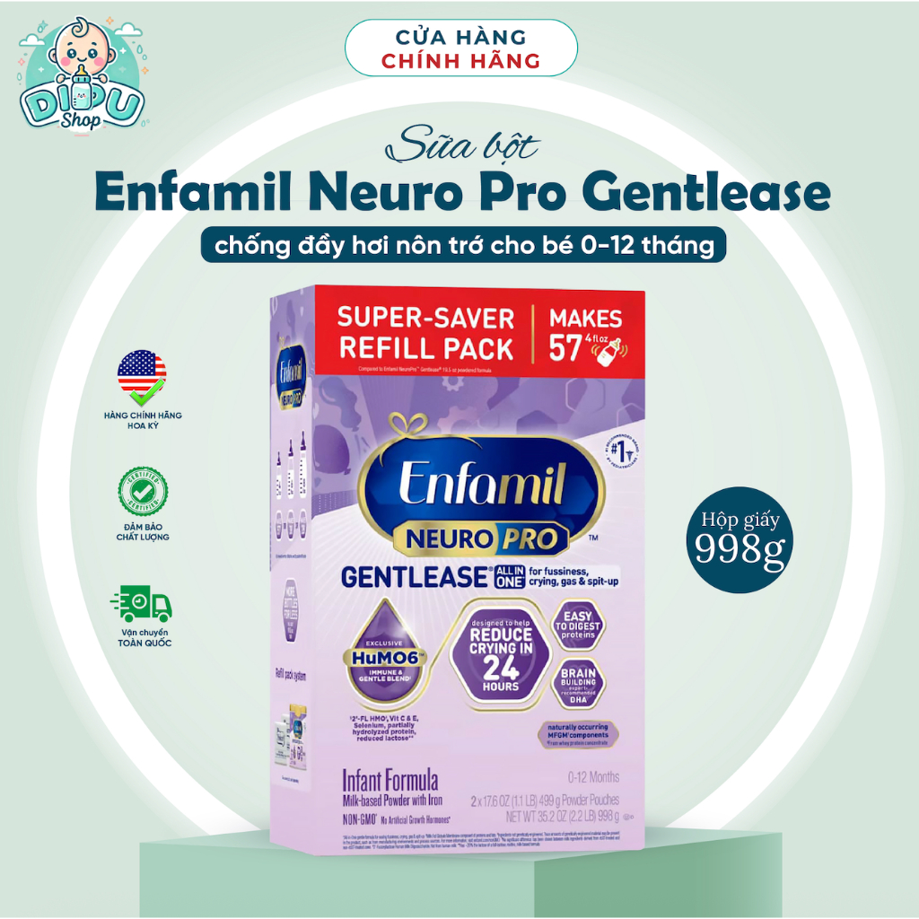 Sữa Enfamil Neuro Pro Gentlease chống đầy hơi nôn trớ cho bé từ