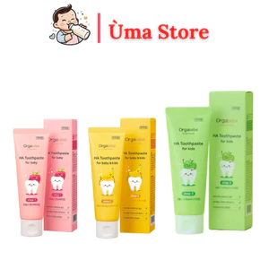 Kem đánh răng cho bé thuần chay Orgabebe Hàn quốc - 3 giai đoạn