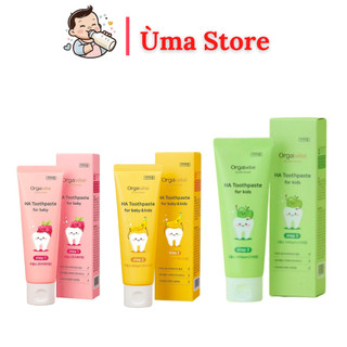 Kem đánh răng cho bé thuần chay Orgabebe Hàn quốc - 3 giai đoạn