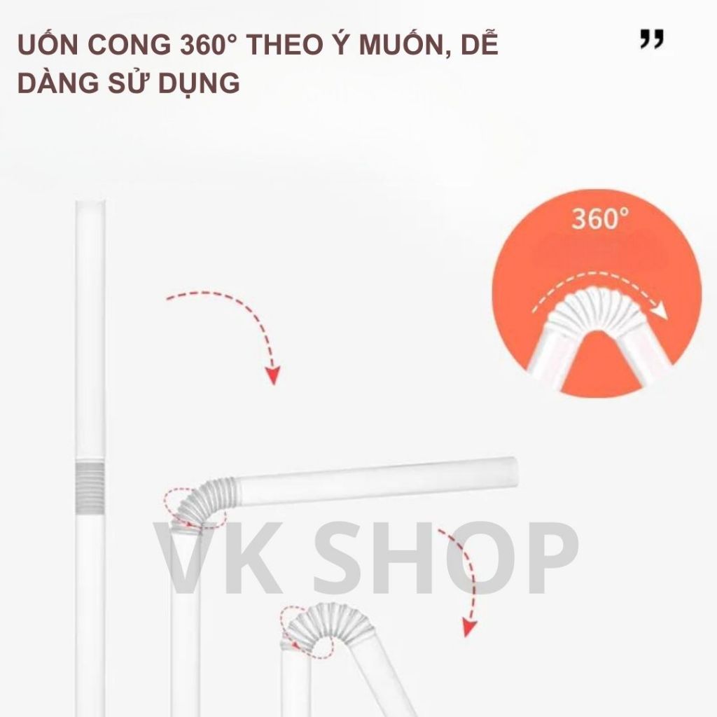 Ống Hút Dùng 1 Lần Tiện Lợi Vệ Sinh,Hộp 100 Cây, Ống Hút Nhựa Tiện Lợi Cho Tiệc, Sự Kiện, Du Lịch