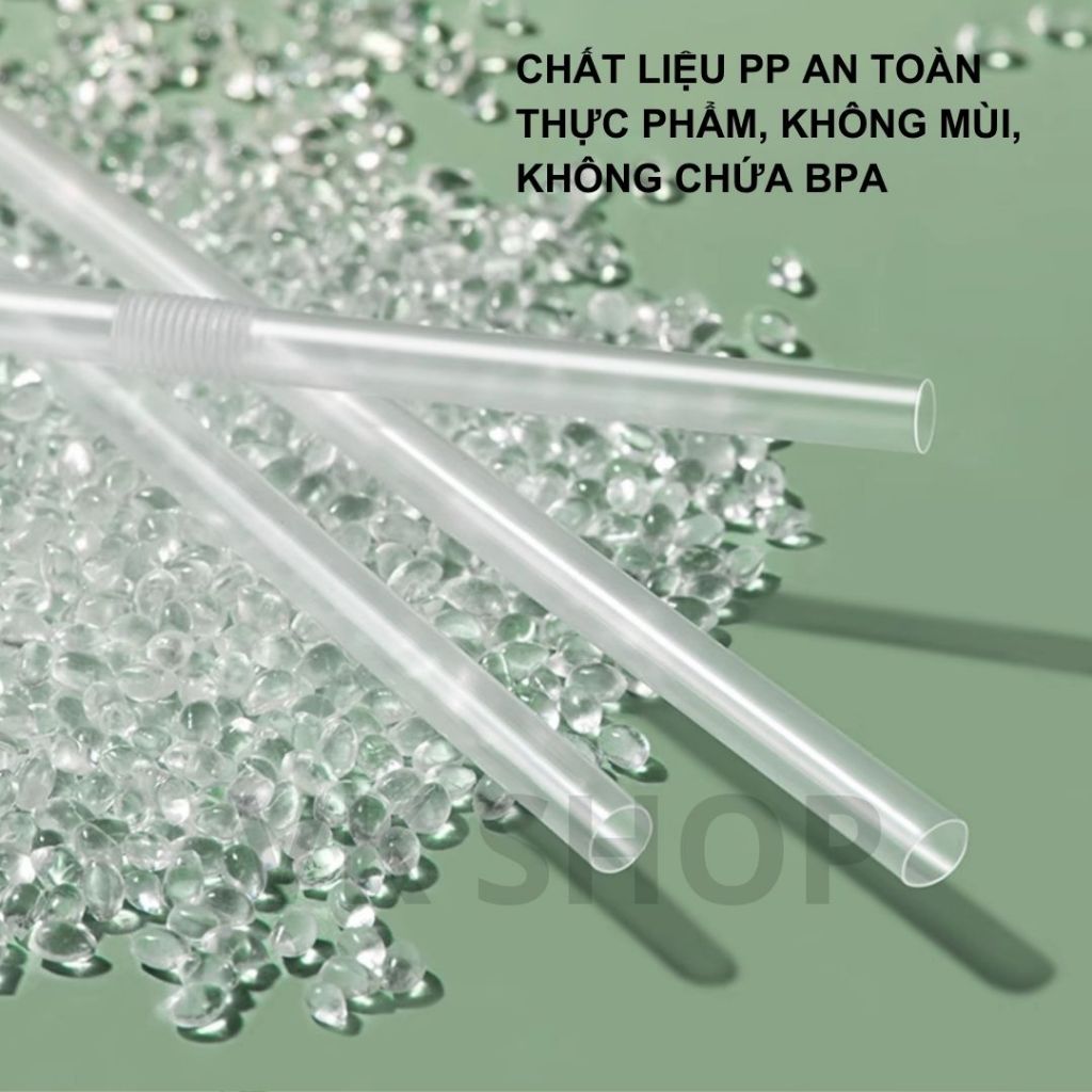 Ống Hút Dùng 1 Lần Tiện Lợi Vệ Sinh,Hộp 100 Cây, Ống Hút Nhựa Tiện Lợi Cho Tiệc, Sự Kiện, Du Lịch