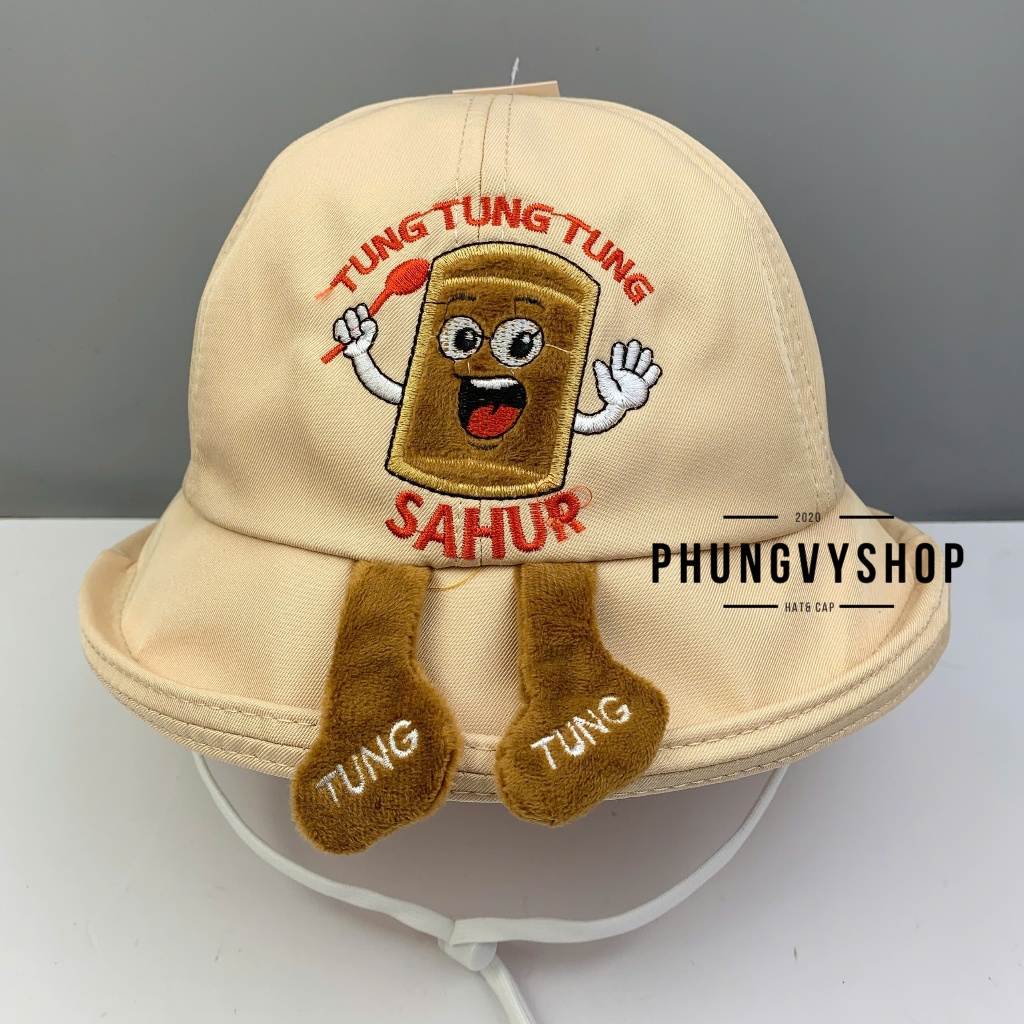 (sale) Form To Bé Trên 4 Tuổi đến Lớn_Mũ bucket tai bèo vành trai gái trẻ em phungvyshop-nón /Bo LẬT TUNGTUNG CHÂN NÂU