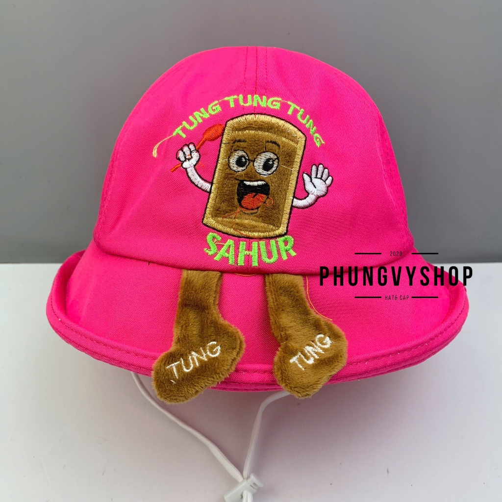 (sale) Form To Bé Trên 4 Tuổi đến Lớn_Mũ bucket tai bèo vành trai gái trẻ em phungvyshop-nón /Bo LẬT TUNGTUNG CHÂN NÂU