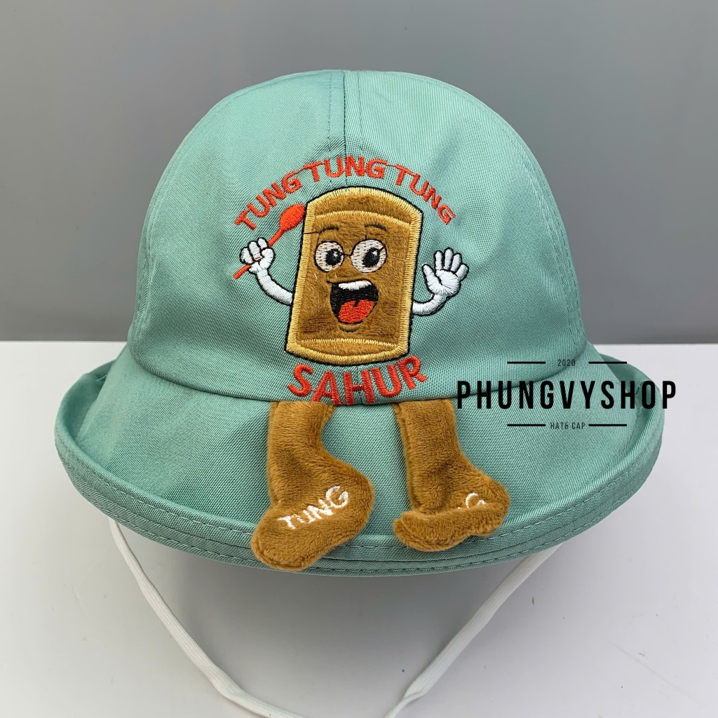 (sale) Form To Bé Trên 4 Tuổi đến Lớn_Mũ bucket tai bèo vành trai gái trẻ em phungvyshop-nón /Bo LẬT TUNGTUNG CHÂN NÂU