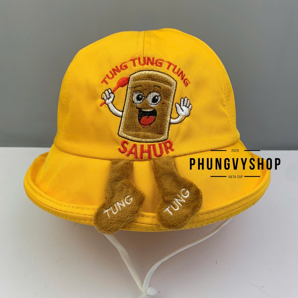 (sale) Form To Bé Trên 4 Tuổi đến Lớn_Mũ bucket tai bèo vành trai gái trẻ em phungvyshop-nón /Bo LẬT TUNGTUNG CHÂN NÂU