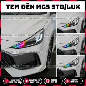 Tem dán đèn MG5 STD Lux, decal MG 5 dán đèm xe trang trí đèn xe bền màu, chống nước
