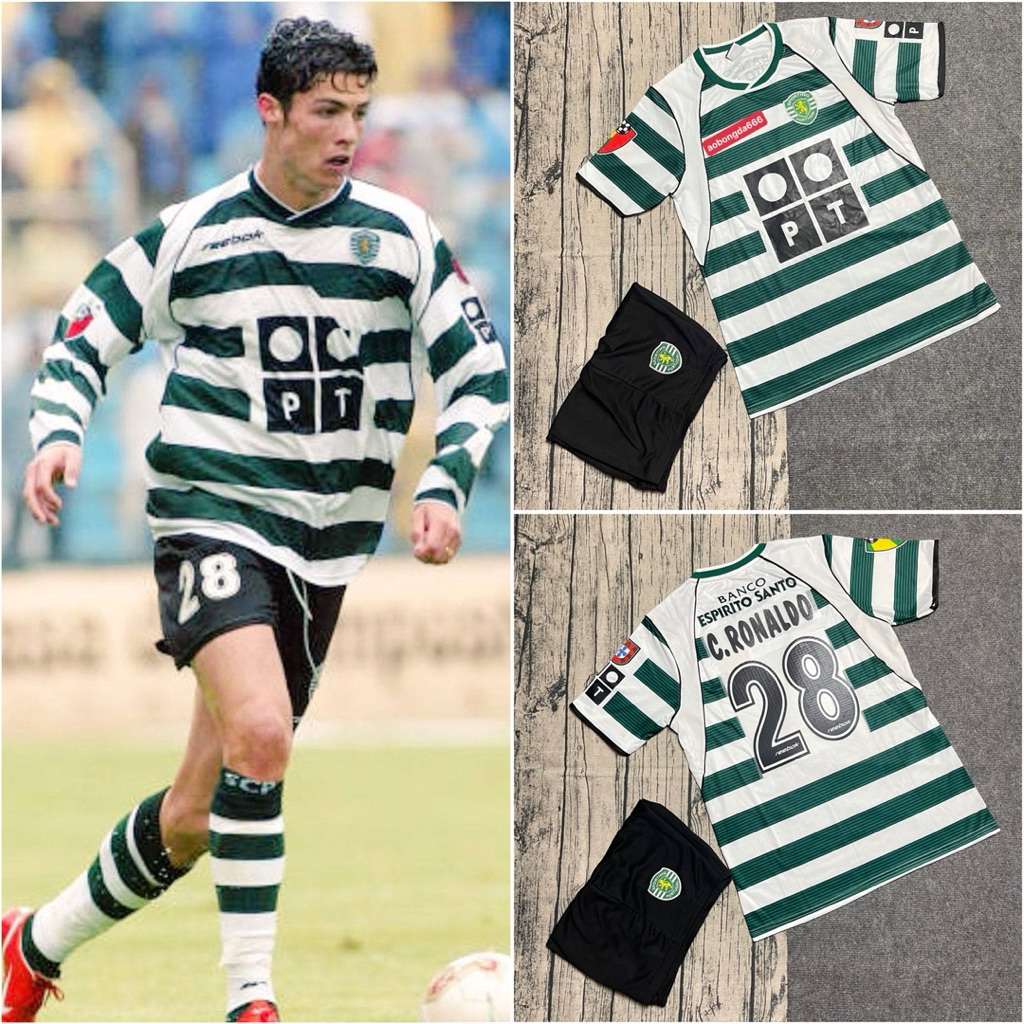 (FREE SHIP) Áo Bóng Đá CLB LISBON - RONALDO  - Vải Gai Thái Cao Cấp.