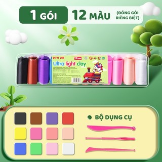Đất Nặn Siêu Nhẹ 12/24/36 Màu – Đất Sét An Toàn, Không Mùi, Dễ Tạo Hình Handmade Đáng Yêu Cho Bé