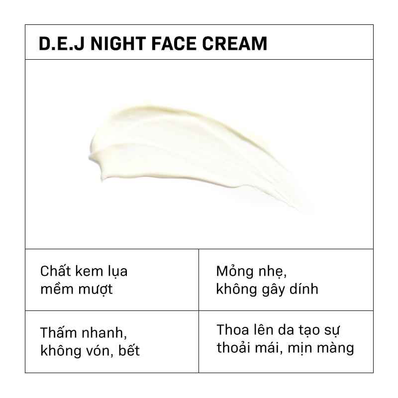 [Quà Tặng Không Bán] Sample Kem Dưỡng Tái Tạo Và Trẻ Hóa Da Chuyên Sâu REVISION SKINCARE D·E·J Night Face Cream 4g