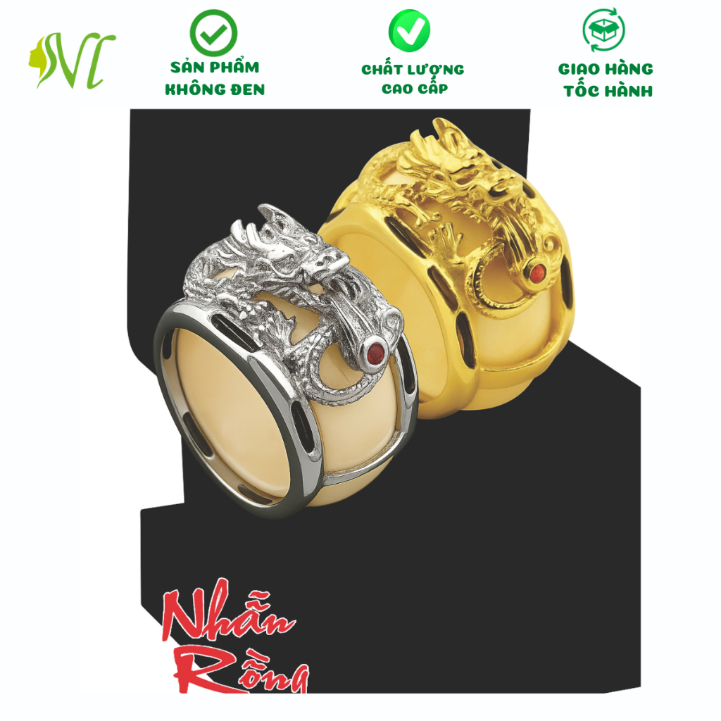 Men's Gold-Plated Feng Shui Ring by Người_Đẹp_Vì_Lụa