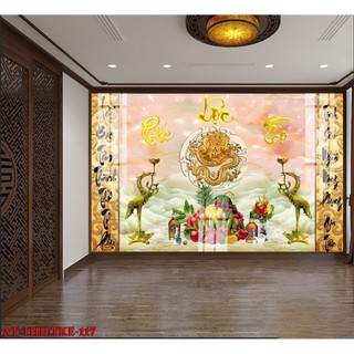 Tranh phòng thờ 03 tráng gương