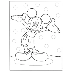 20 tranh tô màu Mickey (Mực và giấy chính hãng - an toàn cho bé)