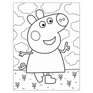20 tranh tô màu Peppa (Mực và giấy chính hãng - an toàn cho bé)