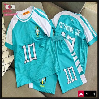 Đồ bộ mặc nhà cho bé trai thể thao đá banh Ann Kids thun lạnh in 3D in họa tiết câu lạc bộ nổi tiếng